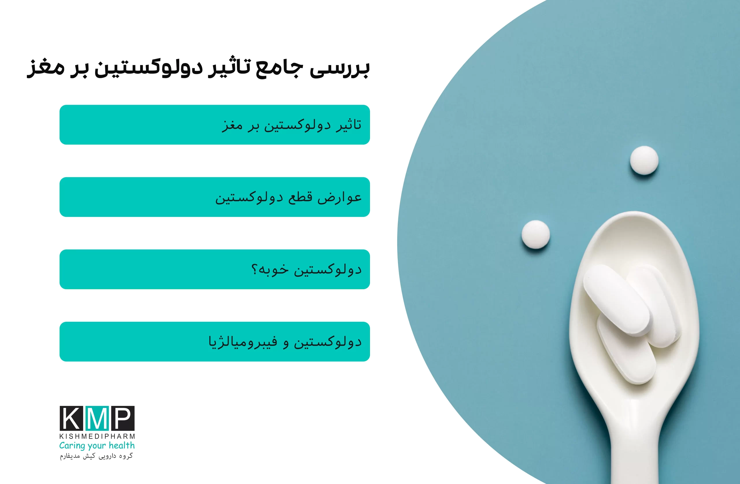 تصویری از بسته‌بندی قرص دولوکستین (سیمبالتین) همراه با نمودار ساده‌ای که اثرات دارو بر بهبود خلق‌وخو، کاهش اضطراب، دردهای مزمن و زود انزالی را نشان می‌دهد.