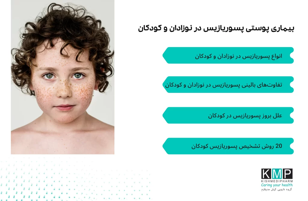 پسوریازیس در نوزادان و کودکان یک بیماری خودایمنی مزمن پوستی است که موجب ضایعات قرمز، فلسدار و خارشدار میشود و میتواند علاوه بر پوست، روی روان کودک و خانواده تأثیر بگذارد. تشخیص زودهنگام و درمان تخصصی نقش کلیدی در کنترل علائم دارد.